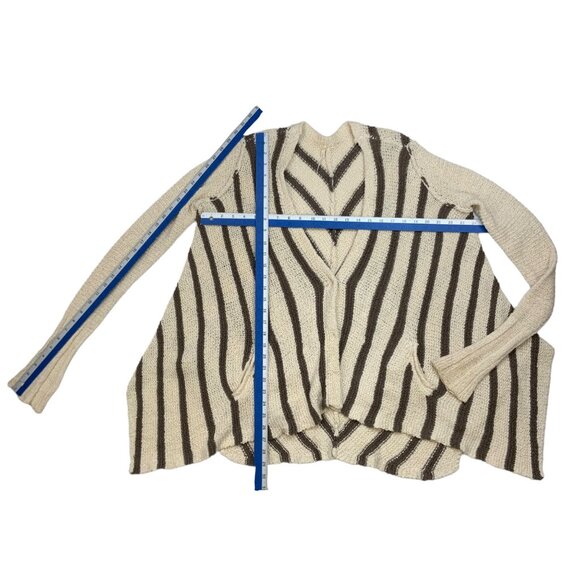 Free People Circle Back Stripe Cardigan Sweater S Snap Front Long Sleeves - Picture 5 of 12